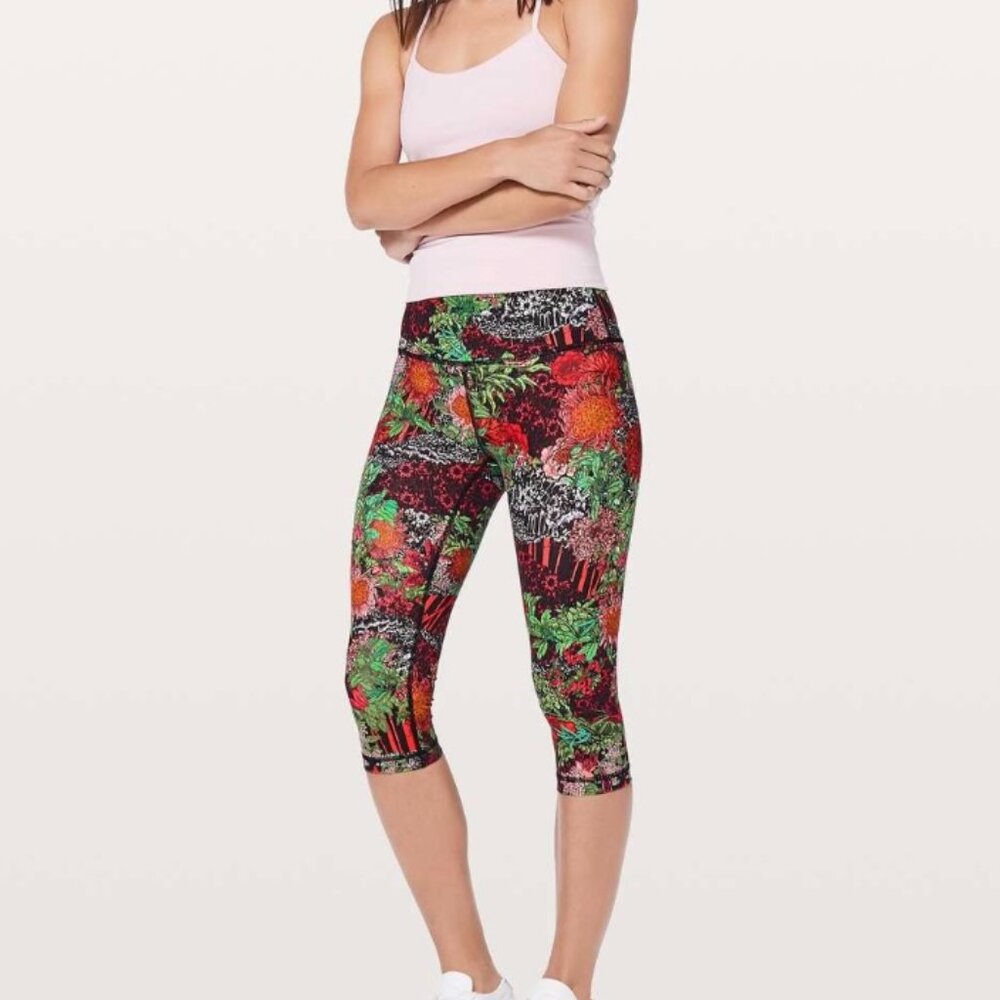 Lululemon Wunder Under Hi-Rise 1/2 Tight 17" Zen Garden Multi